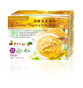 ● Dry Grocery  
● Product ID：33408301 
● Creamy Vegan Corn Soup (Extra Calcium Added) 